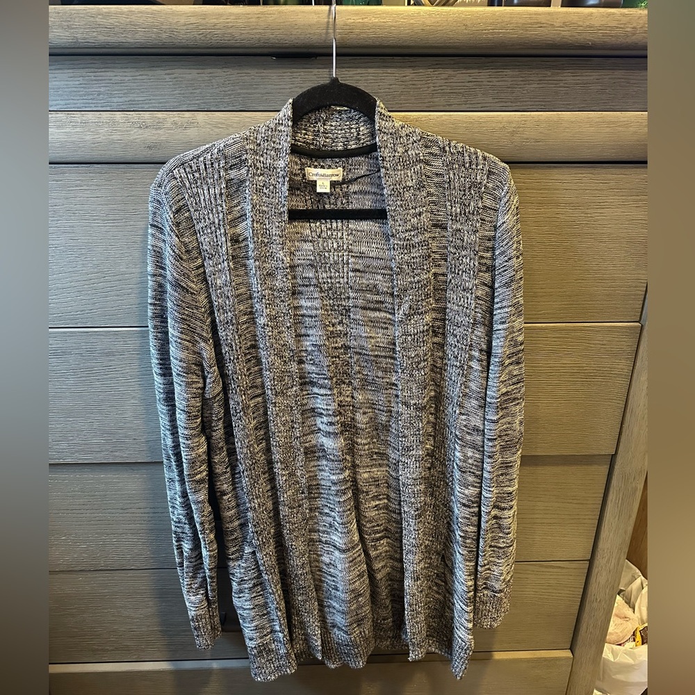 Croft and Barrow Women's Gray Marled Cardigan Size Large